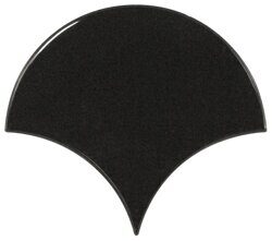 Плитка Fan Black 106×120 глянцевая