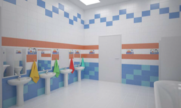 Керамическая детская плитка коллекции Радуга для детских садов купить в ...